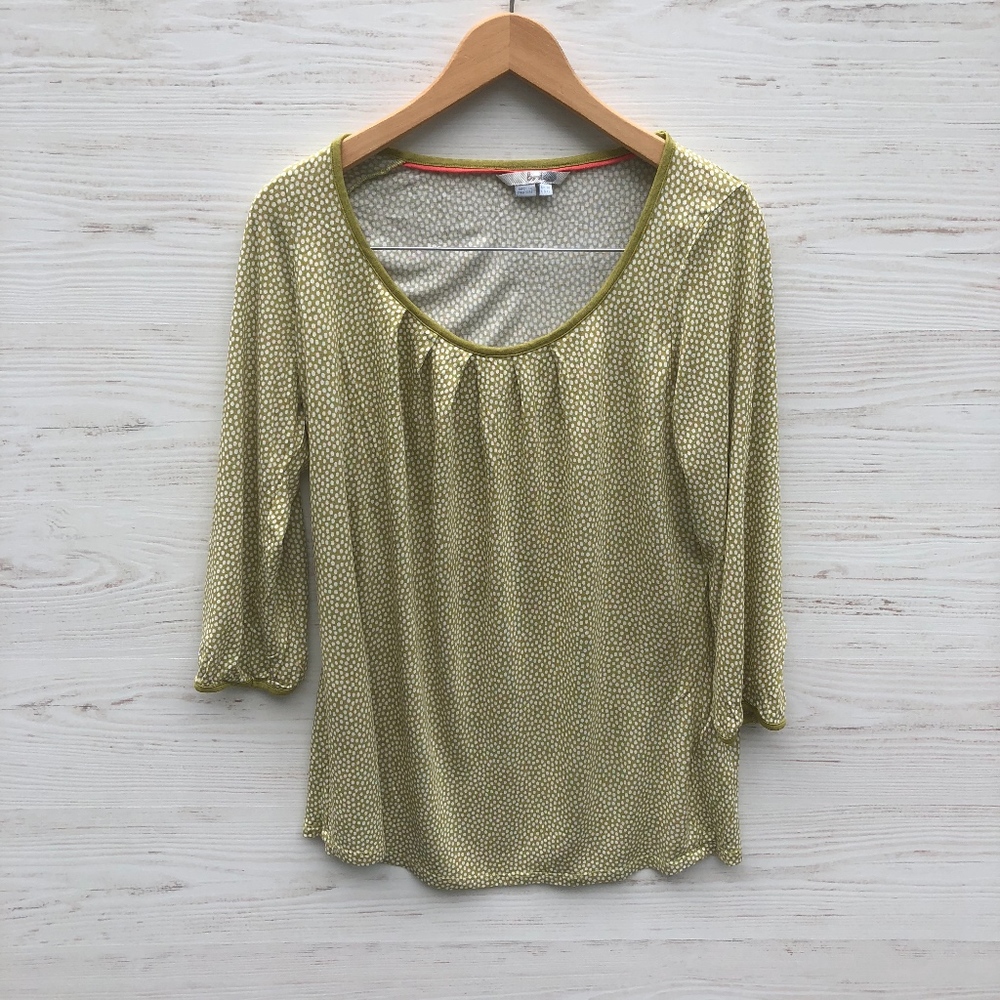 *LAST CALL* Boden pleated top in olive green 12